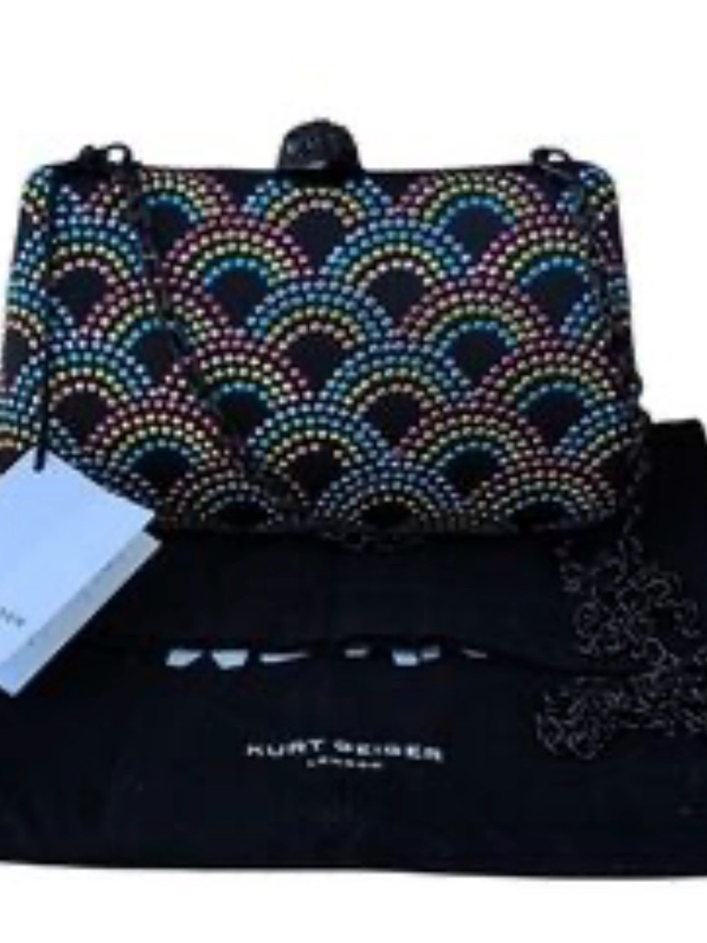 Kurt Geiger London NWT! Rainbow Crystal Clutch